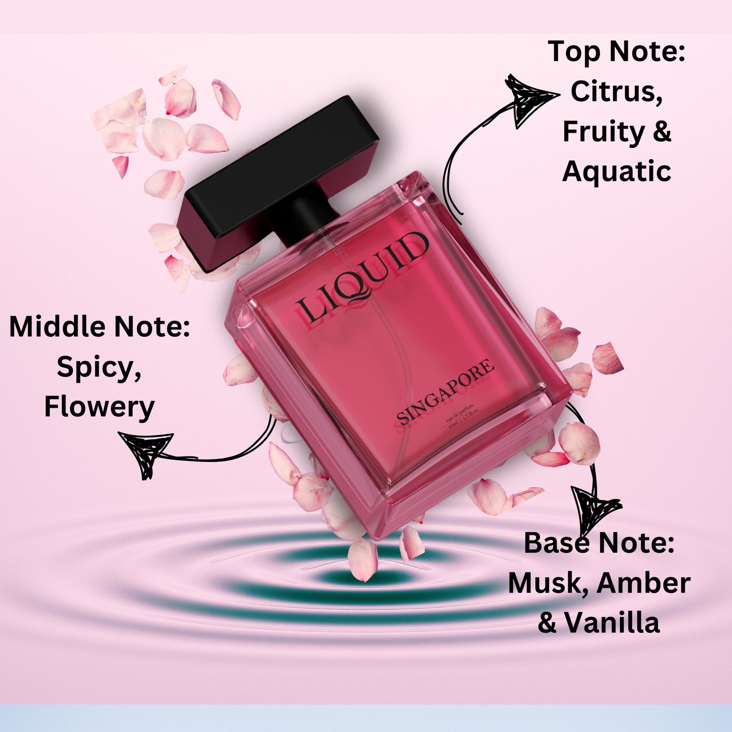 Liquid Singapore Perfume for Women 50ml- Exotic Floral Fragrance